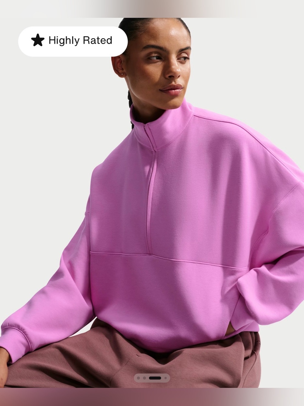 Nike Lavender/Pink Quarter-Zip Pullover Hoodie